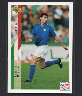 ROBERTO MANCINI 1994 Upper Deck World Cup Soccer Card ITALY #123 PSA