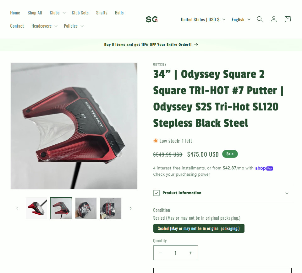 Odyssey Tri-Hot Square 2 Square #7 Putter 2026