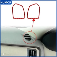 Red Carbon Fiber Dashboard Side Air Vent Outlet Cover Trim For Ford Focus 08-11