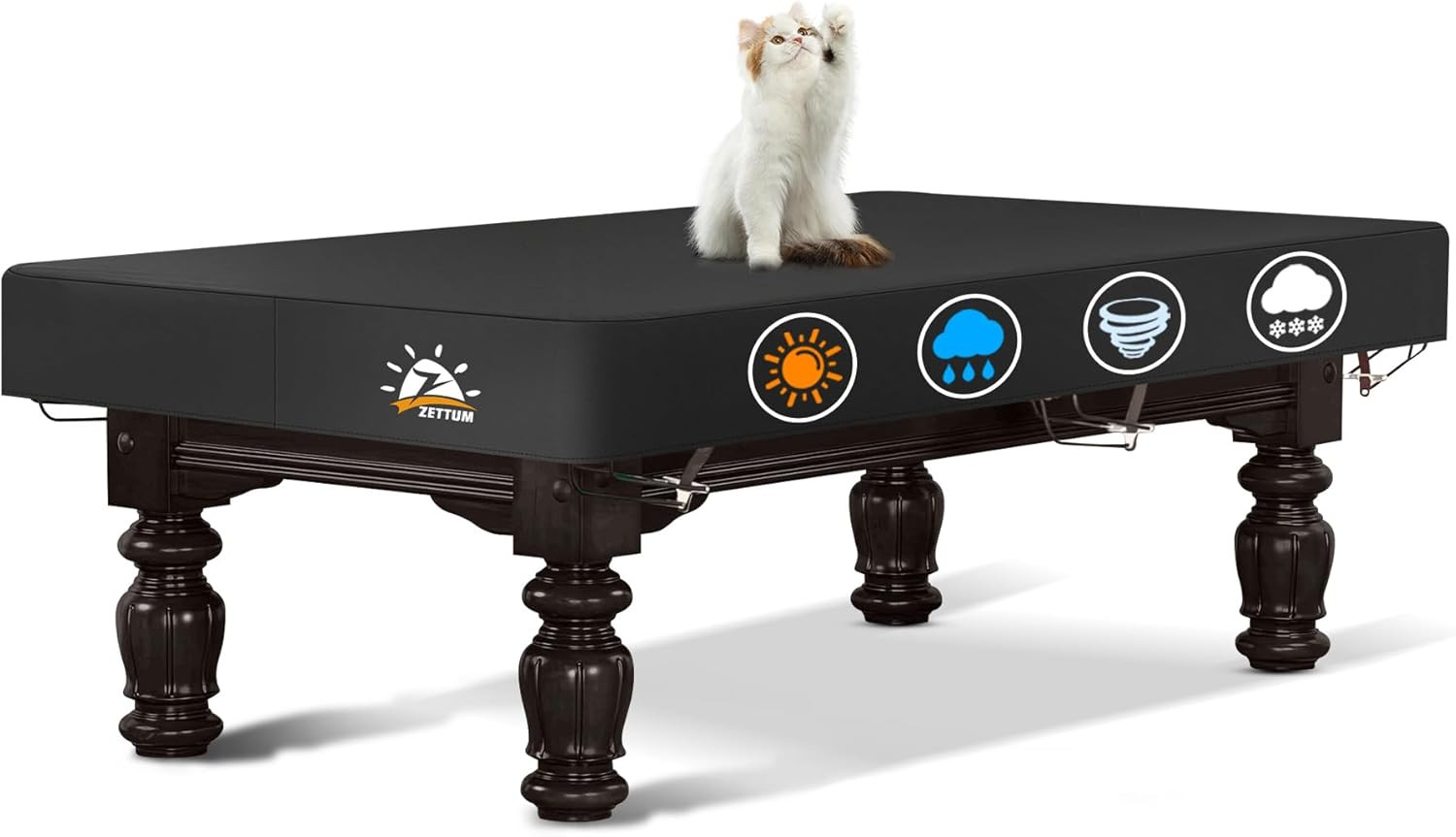 - 7/8/9 Feet Billiard Table Covers, 600d Waterproof & Heavy 