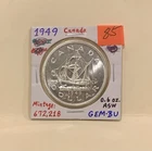 1949 Canada $1 Dollar Welcome Newfoundland Large Silver Coin