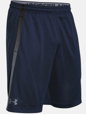 New Under Armour Men's UA Tech HeatGear Athletic Mesh Shorts Navy M