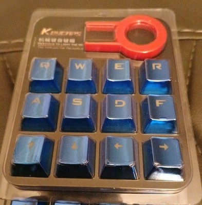 WASD Electroplat Keycaps For Cherry MX Mechanical Keyboard 12KEY With Key Puller