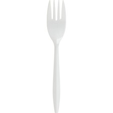Medium Weight Plastic Forks 1000 Count White Disposable Dining Utensils