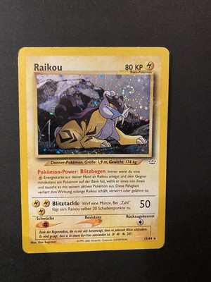 Pokémon Karte Raikou Holo 13/64   Deutsch   Neo Revelation   Wizards   Selten  