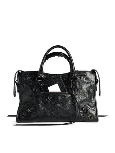 BALENCIAGA Le City Small $2550 Black Top Handle Bag New & Authentic