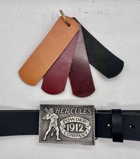 Vintage Pewter Belt Buckle Hercules Gunpowder 1977 Original Handmade