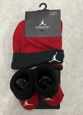 NWT Nike Air Jordan Graphic Hat & Booties 2-Piece Set Newborn 0-6 Months
