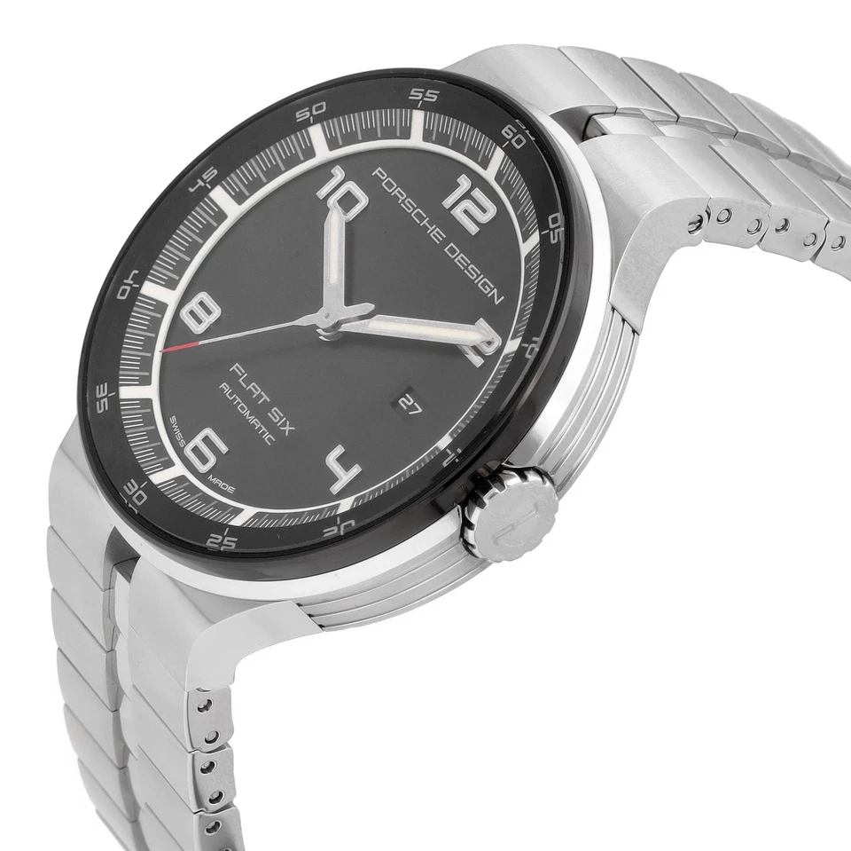 Reloj automático para hombre Porsche Design Flat Six 40 mm esfera negra P.635142440276 Foto 3 de 4