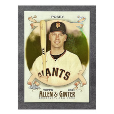 2021 Topps Allen & Ginter Chrome Buster Posey Gold Refractor /50 Giants #13 MLB