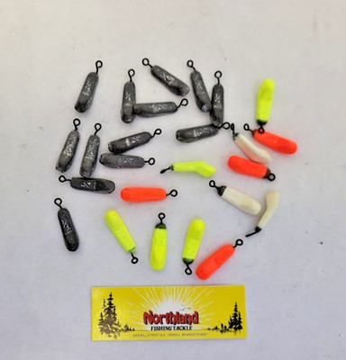 Lot of 25  Northland 1/4oz   Bottom Walker Sinkers assorted colors Fast Change