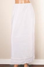 Vintage Half Slip Skirt White Bridal Formal Lingerie Soft Taffeta Slit M/L