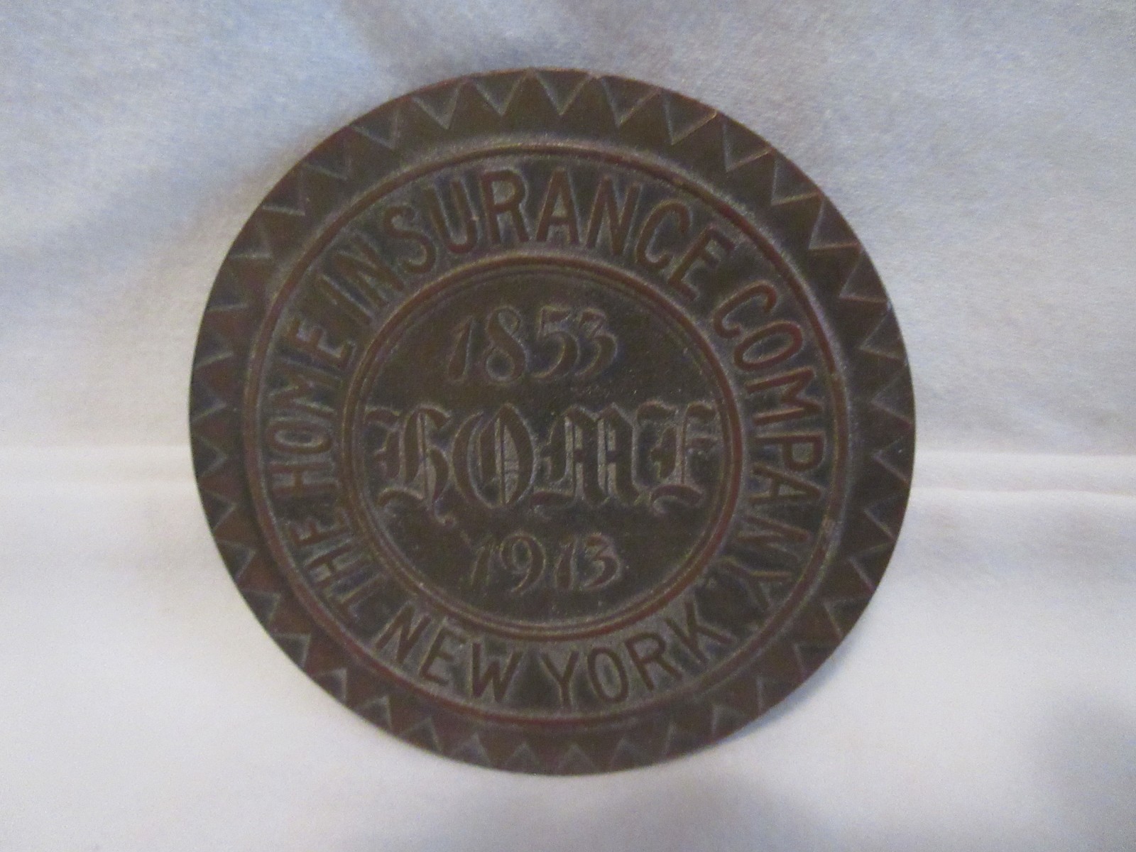 Antique 1913 The Home Insurance Company New York 1853-1913 Paperweight