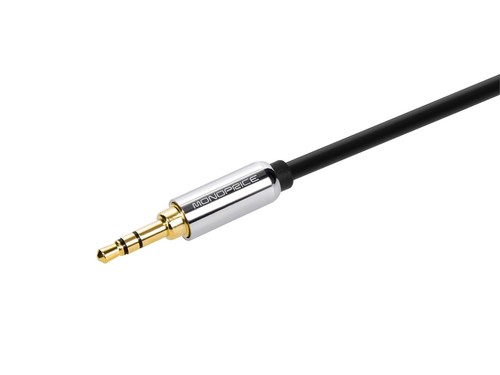 Monoprice 3ft Designed for Mobile 3.5mm Stereo Male to 3.5mm Stereo Male, Black - Picture 2 of 6