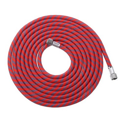 10 Ft Nylon Braided Air Brush Hose 1/8''On Both End and Adapter Red