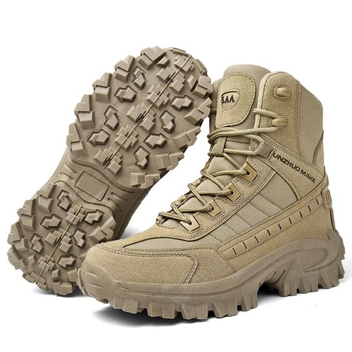 Men Military Combat Boots Tactical Work Shoes Outdoor Hiking Wear resistant - Picture 5 of 11