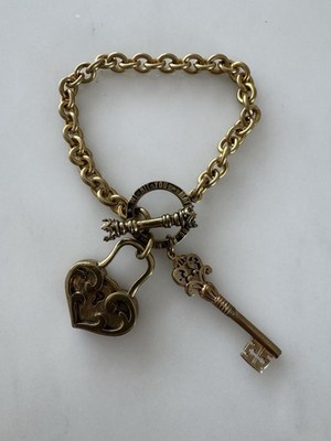 Mafia Herz Schloss & Schlüsselanhänger Stabarmband 2011 Vintage Neu Ungetragen