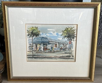 John Checkley 1986 Original Watercolor Painting San Francisco Art Gallery ￼