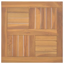 Table Top Teak Solid Teak Wood 19.7 x 19.7 in Durable Table Top