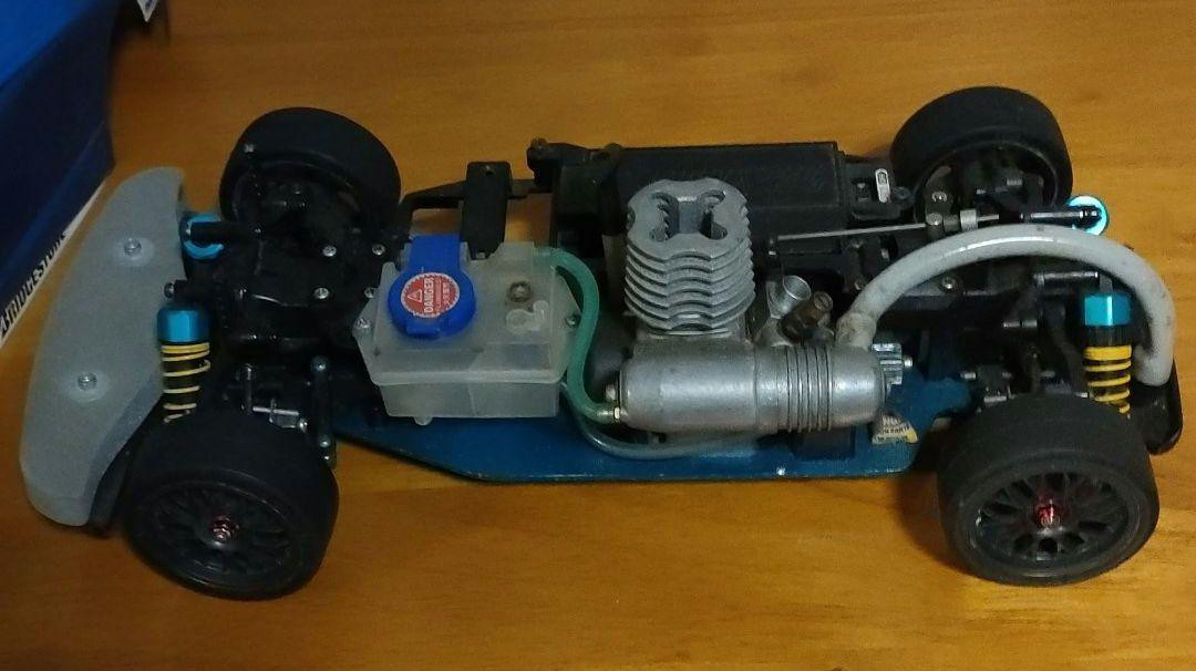 タミヤ　TNS エンジンカー　中古　車体　部品取り Tamiya TNS Engine RC Car Used For Parts Fuel Tank Choke
