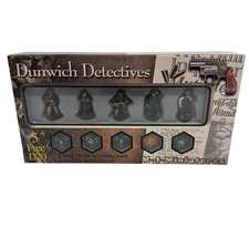 Dunwich Detectives Cthulhu EM-4-Miniatures 5 painted figures set with 5 D20 A