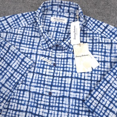 Tommy Bahama Coast Shirt Mens 2XLB Cobalt Craze Washed Away AOP IslandZone NEW
