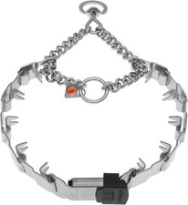 Herm Sprenger NeckTech Stainless Steel Dog Prong Collar with ClicLock Buckle 20"