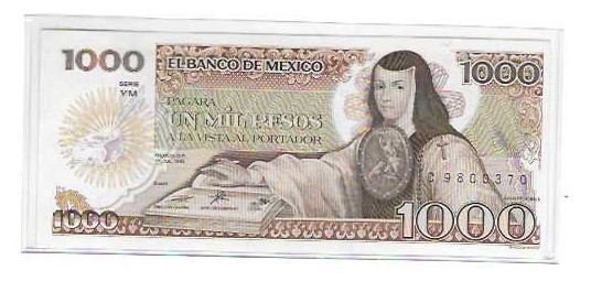 MEXICO - BANCO DE MEXICO  1000 PESO  SERIES YM  1985  UNCIRCULATED