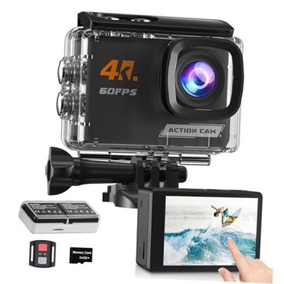4K60FPS Action Camera Touchscreen, 40M Waterproof a16-pro with SD card