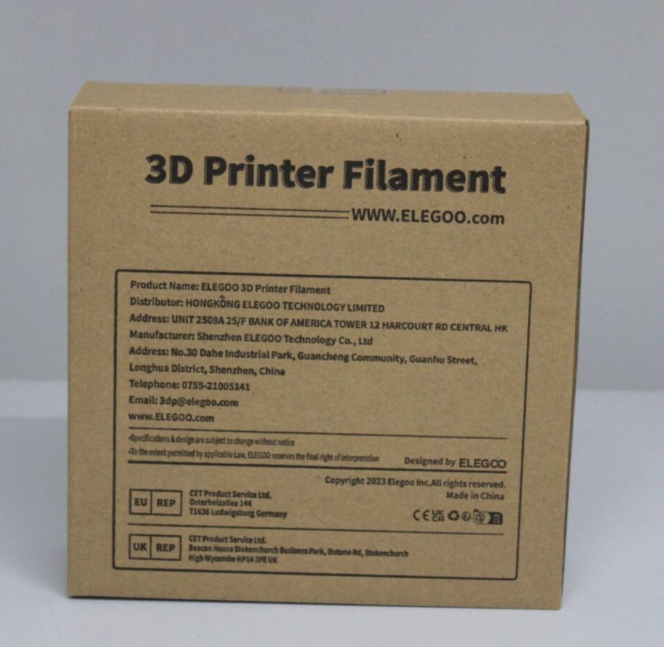 Elegoo PLA 3D-Drucker Filament Dunkelblau 1.75 mm / 1kg 1-2308-0923 NEU - Bild 2