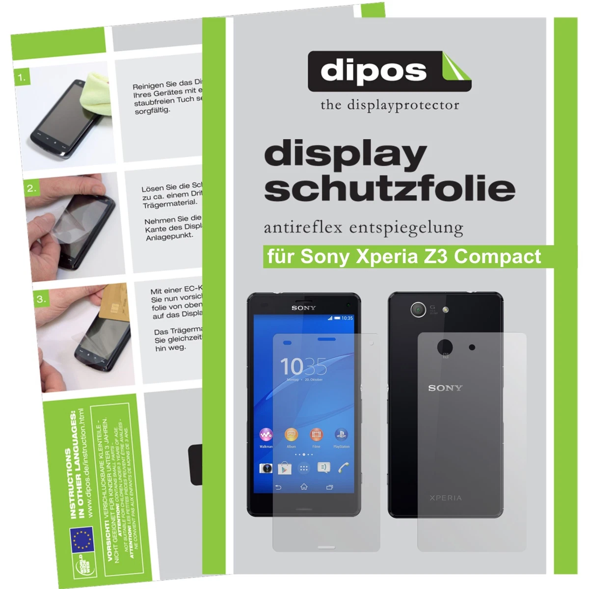 2 Films Protecteurs Pour Sony Xperia Z3 – Protection écran Cristalline Kit Housse