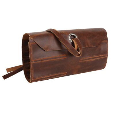 #ad Leather Tool Roll Pouch – Wrench amp; Chisel Organizer Bag for Craftsmen Tools $34.65