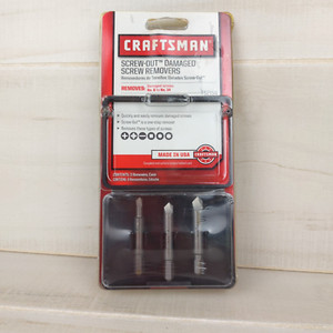 Craftsman 3 PC Screw-out Damaged Screw Removers Easy out 52154