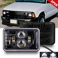 For Chevy S10 Blazer 1995 1996 1997 Pair 4x6" LED Headlights Hi-Lo Sealed Beam