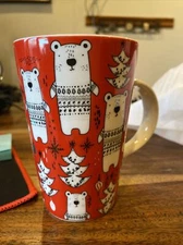 Coffee Mug Christmas Tree And Polar Bear X Mas Red Tall Coffee Mug Cup