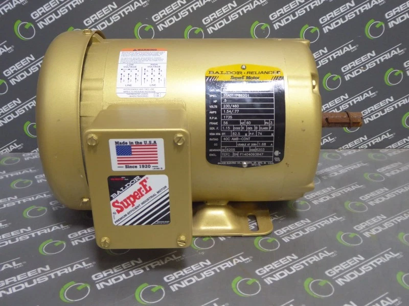 NEW Baldor EM3538 Super E Motor 1/2 HP 35A011P862G1 230/460 1735 RPM  - Image 3 of 4