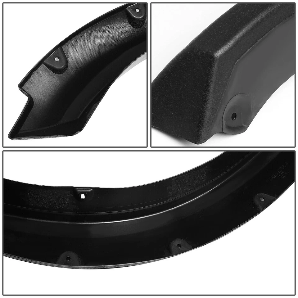 Para camioneta Ram 1500 2009-2023 4 piezas mate bolsillo remachado estilo guardabarros llamaradas Foto 4 de 4