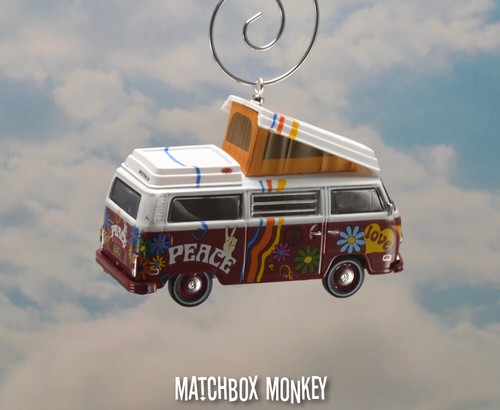 '73 Volkswagen Hippie Blume Bus Wohnmobil VW T1 T2 Weihnachtsschmuck Westfalia Wohnmobil - Bild 8 von 12