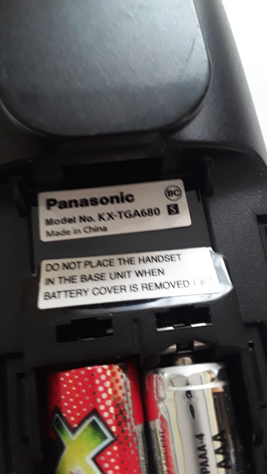 Genuine Panasonic Cordless Phone KXTGA680 Handset Battery Cover