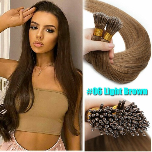 Nano Micro Beads Link Hair Extensions Nano Ring Tip Remy Human Hair Straight 1g - Picture 29 of 113