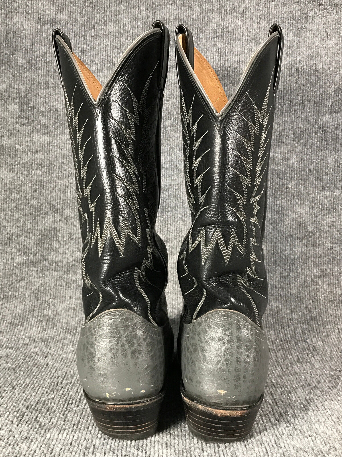 Nocona Cowboy Boots Black Grey US Men 9 EE Wester… - image 3