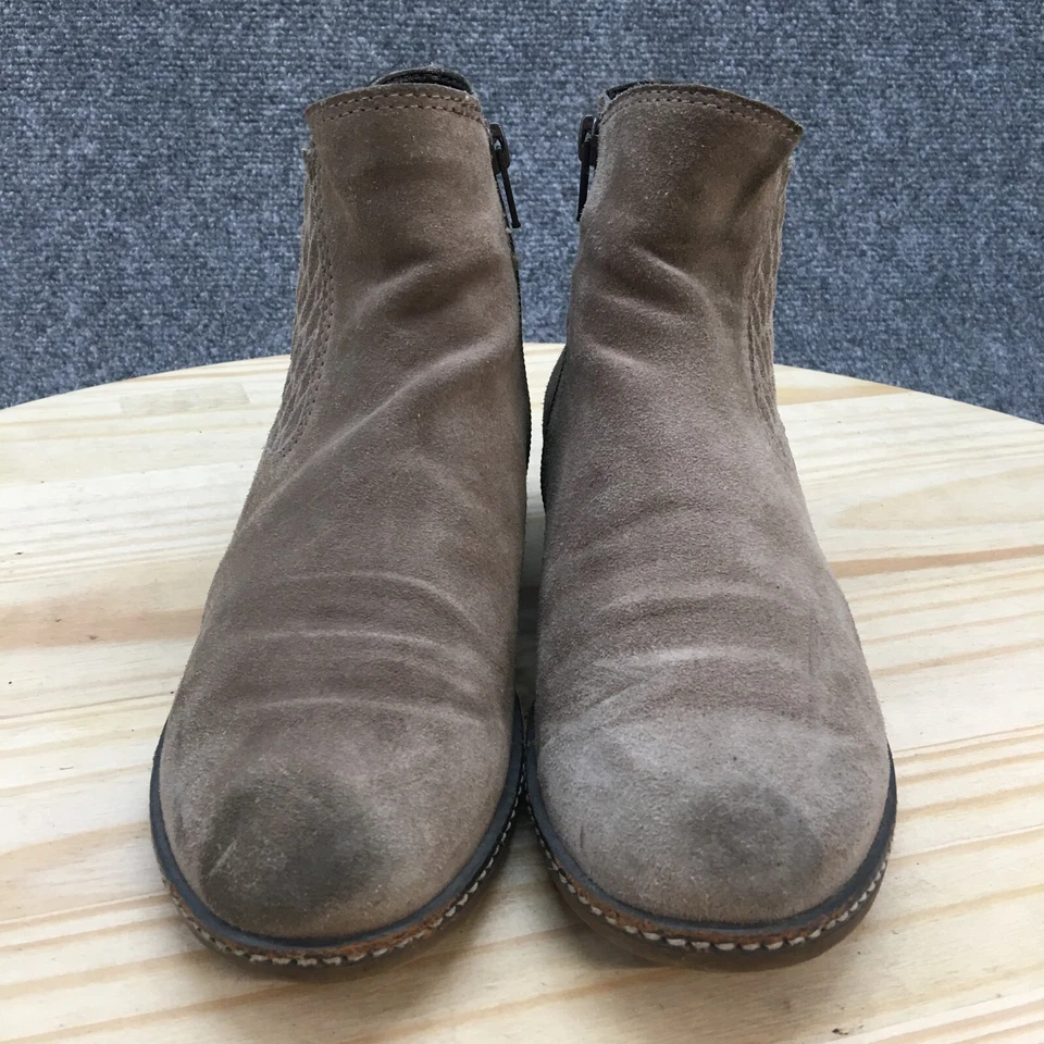 Женские удобные ботинки Gabor 3,5-сторонние ZIp ботильоны 520998 коричневые замшевые миндаль - Изображение 4 из 4