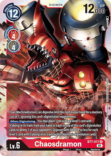 BT7-017 Chaosdramon Rare Mint Digimon Card