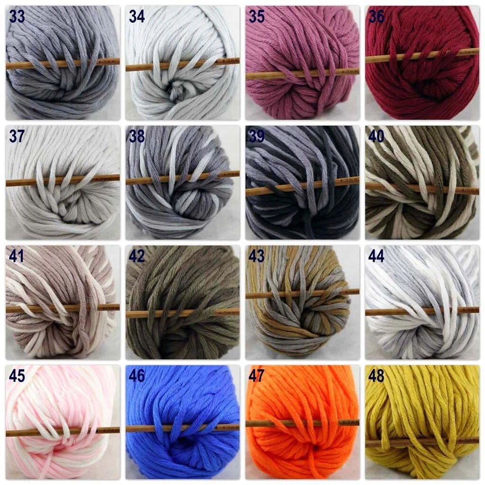 SALE soft new 1 Ball X 50g Special Thick Worsted 100% Cotton HAND Knitting Yarn - Image 2 of 4