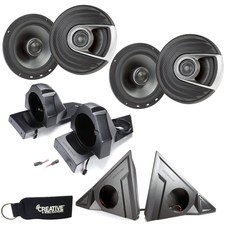 Ssv Works For Slingshot Front Rear Speaker Pods Polk Mm652 6.5" Marine Speakers