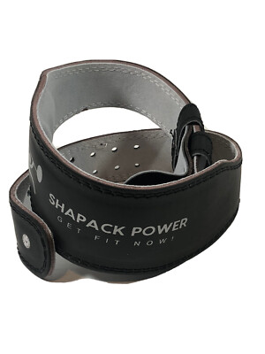 SHAPACK POWER Gym Weight Lifting Belt For Men Women Size Large Black Leather