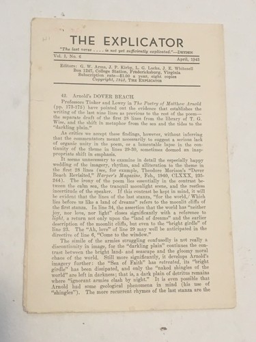 LOT OF 12 Vintage issues OF The Explicator Literary Criticism Journal from 1940s - Picture 8 of 20