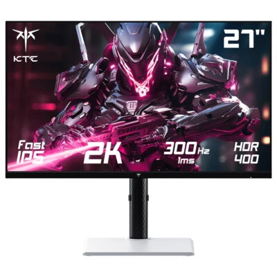 KTC H27E6 Monitor da Gioco 27 Pollici,2560 x 1440 QHD Schermo Fast IPS 300Hz/1ms