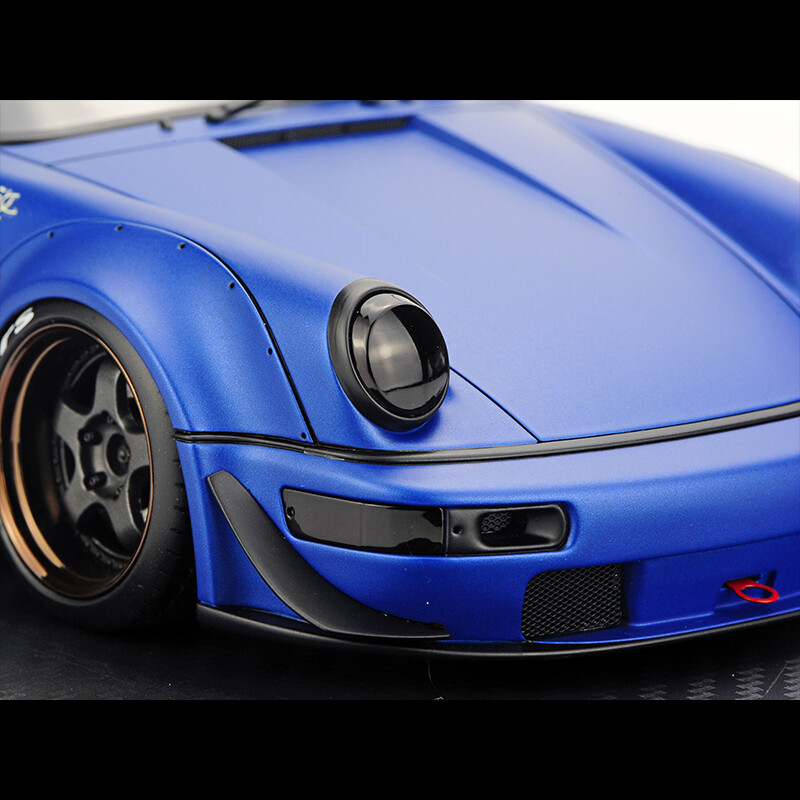 RWB964マッドブルーignition model 1/18限定1個 Ignition 1:18 Porsche RWB 911 964 Matt Blue Diecast Car Model