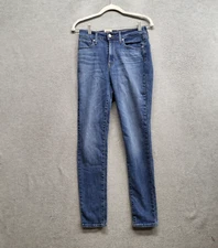 Levi's 721 Women Jeans 27 Blue High Rise Skinny Inseam 30"